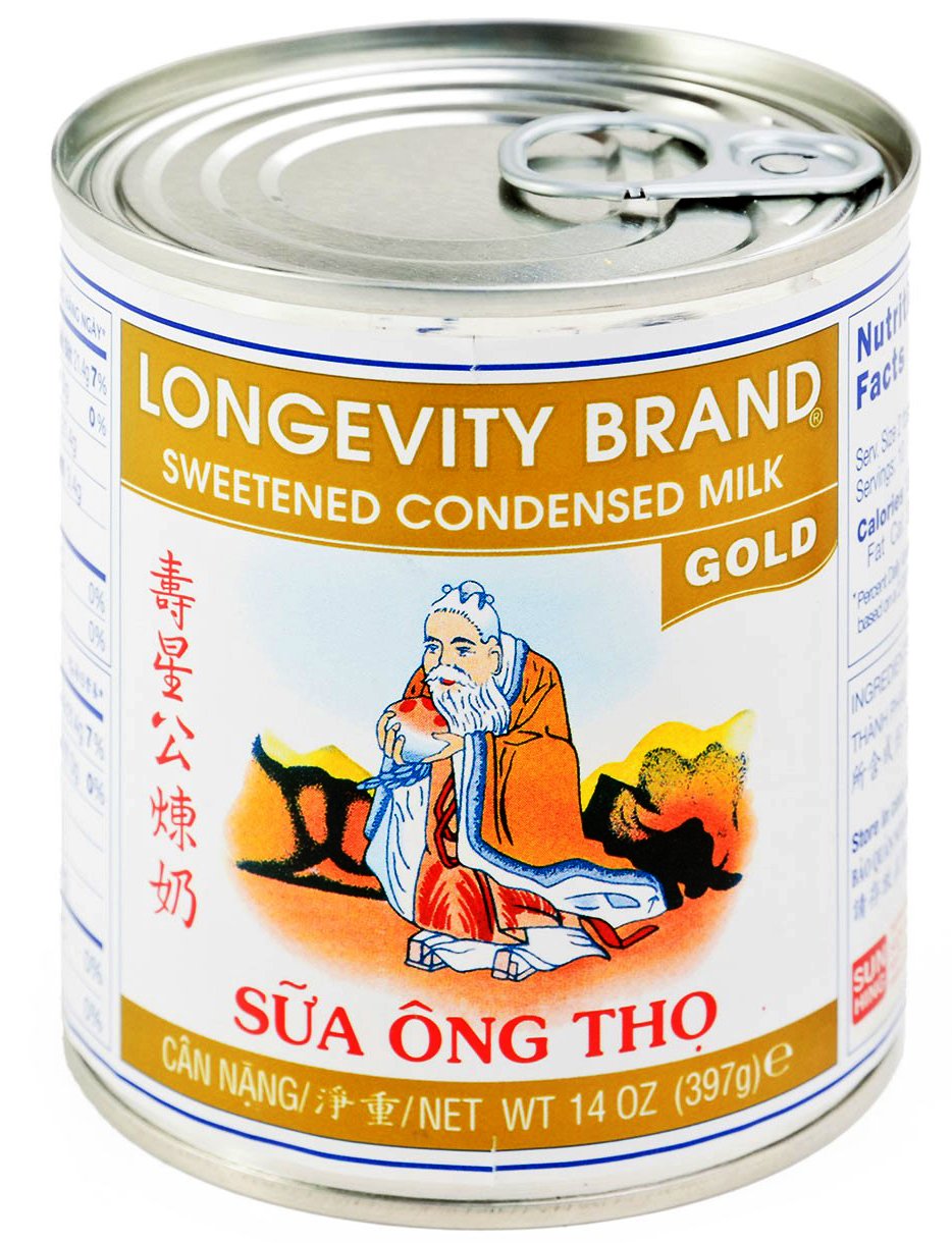 Longevity Sweetened Condensed Milk Gold - 14 oz x 4 Pack | Premium Dutch Milk