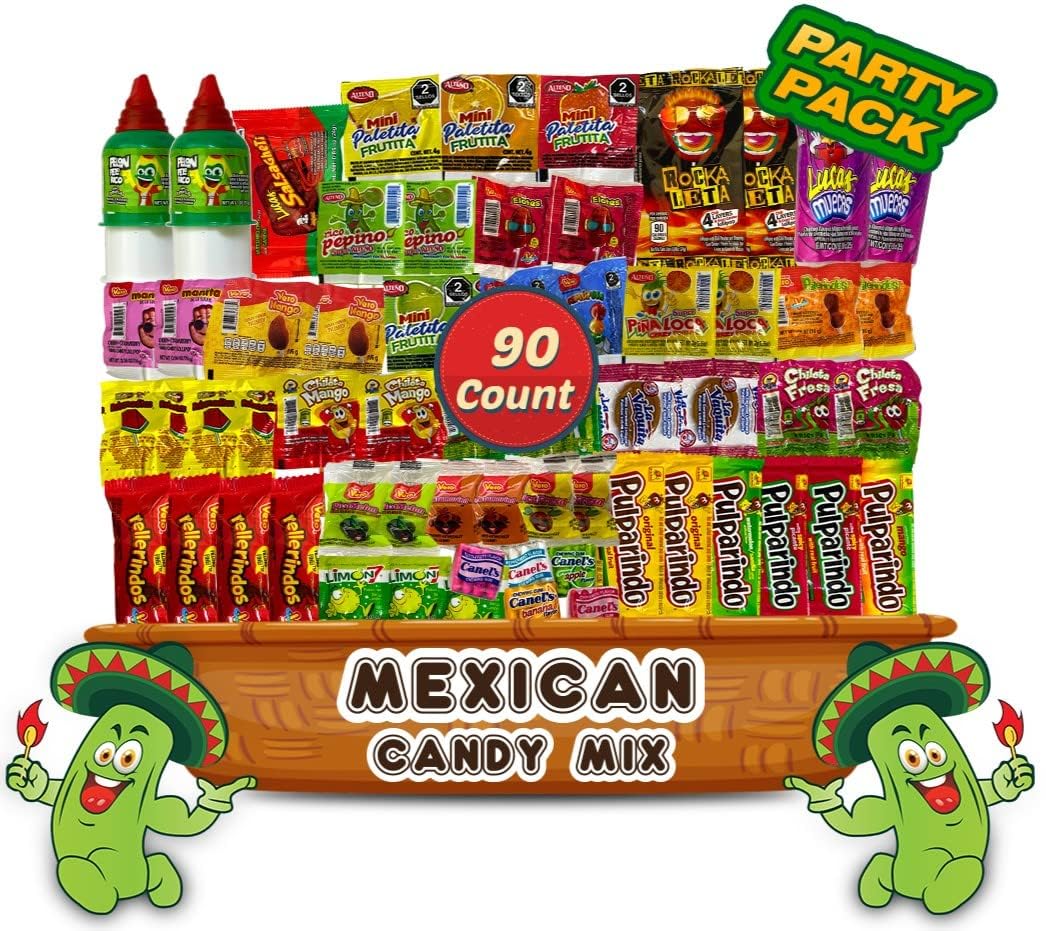 LookOn Mexican Candy Assortment Pack – 90 Count Spicy, Sweet & Sour Candies