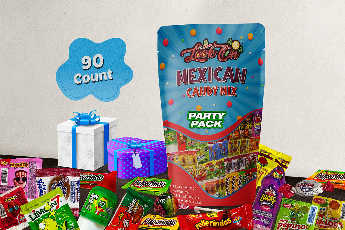 LookOn Mexican Candy Assortment Pack – 90 Count Spicy, Sweet & Sour Candies