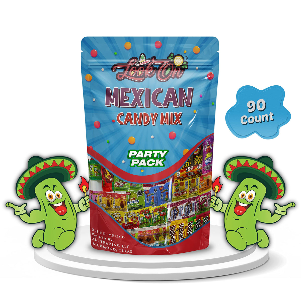 LookOn Mexican Candy Assortment Pack – 90 Count Spicy, Sweet & Sour Candies