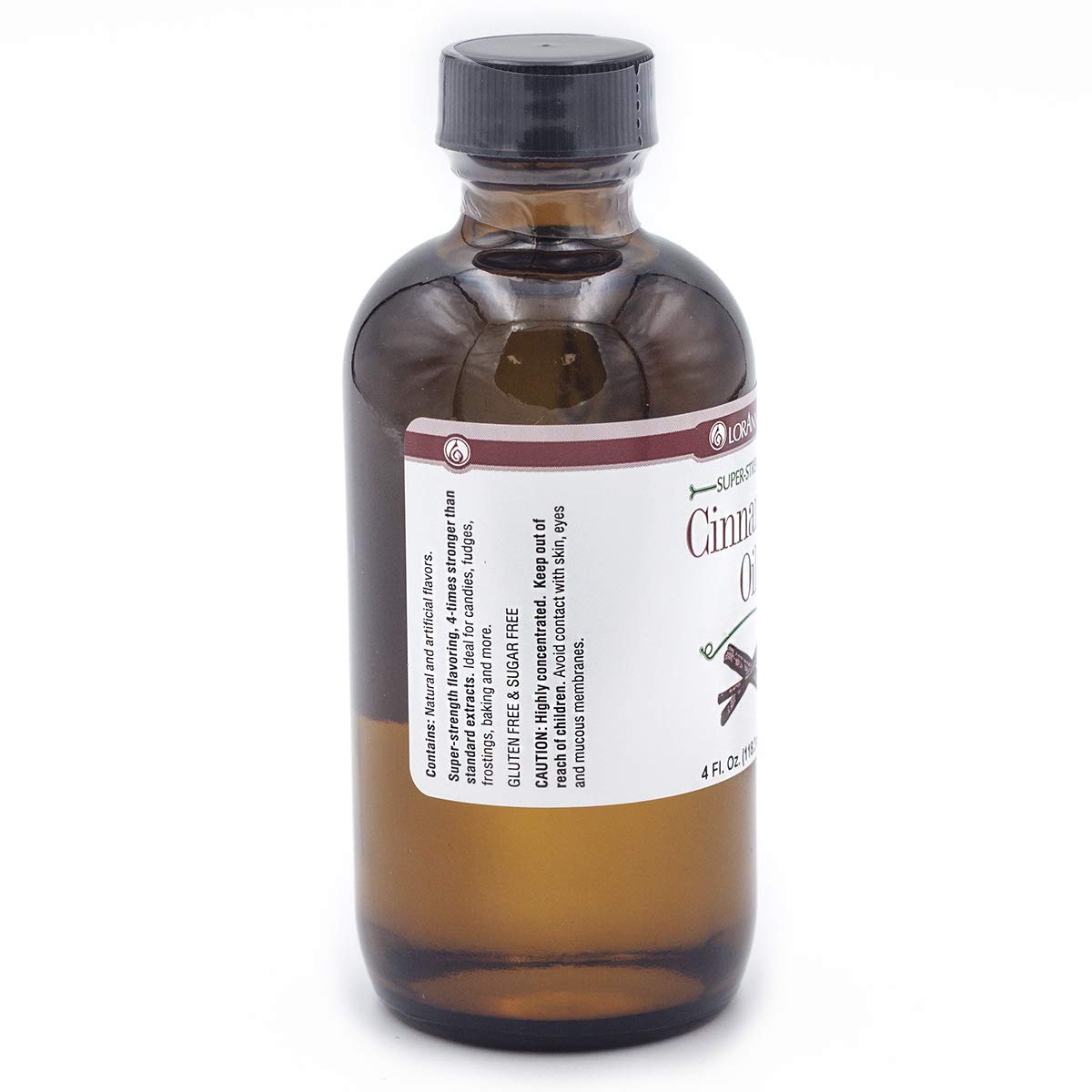 LorAnn Cinnamon Oil SS Flavor, 4 oz – Intense Cinnamon Flavor for Candy, Cakes & Desserts