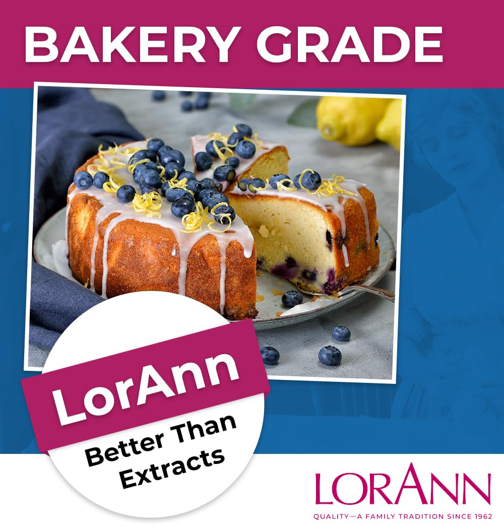 LorAnn Oils Blueberry Bakery Emulsion – Realistic Blueberry Flavor for Baked Goods, Gluten-Free & Keto-Friendly