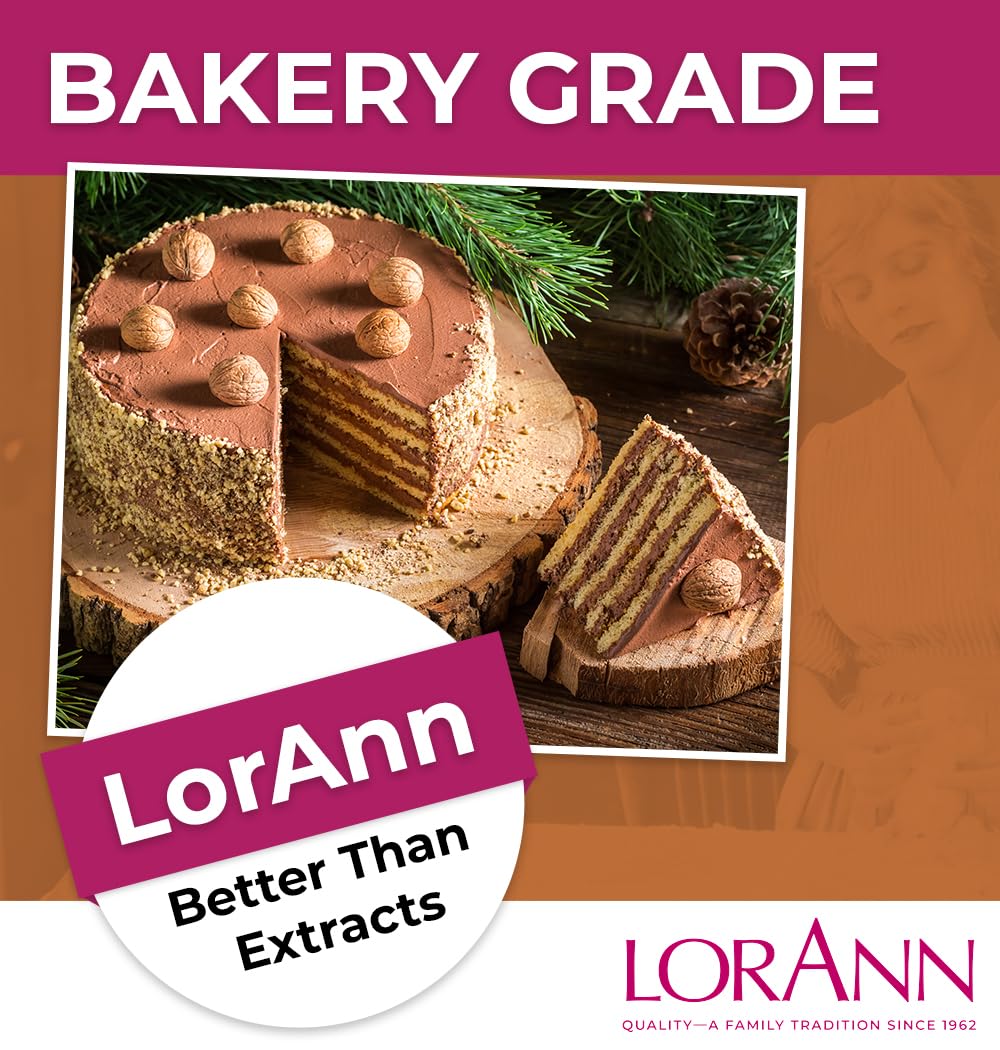 LorAnn Oils Hazelnut Bakery Emulsion – Gluten-Free, Keto-Friendly Flavor Booster (16 oz)