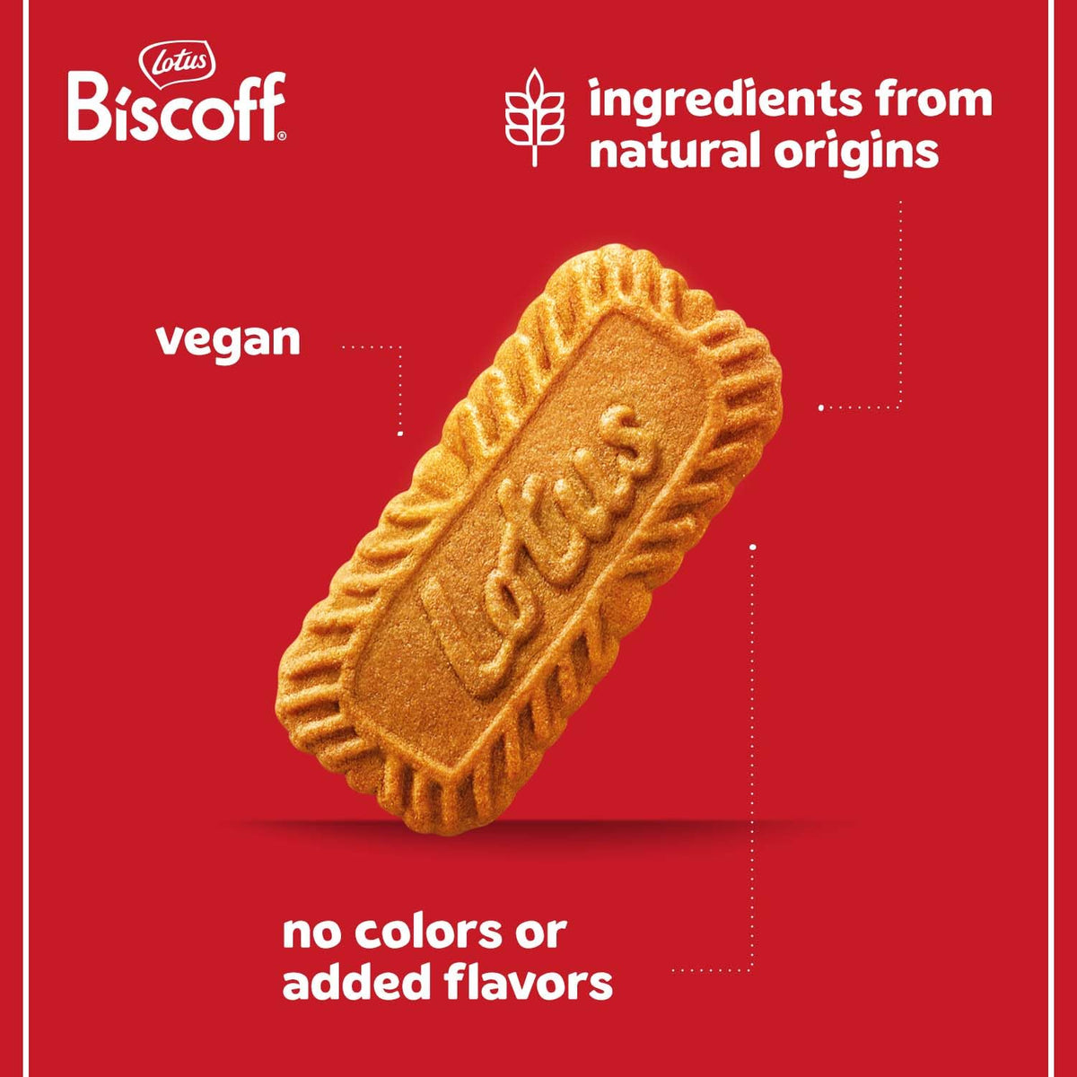 Lotus Biscoff Cookies – Caramelized Vegan Biscuit Snack (128 Cookies, 64 Two-Packs)