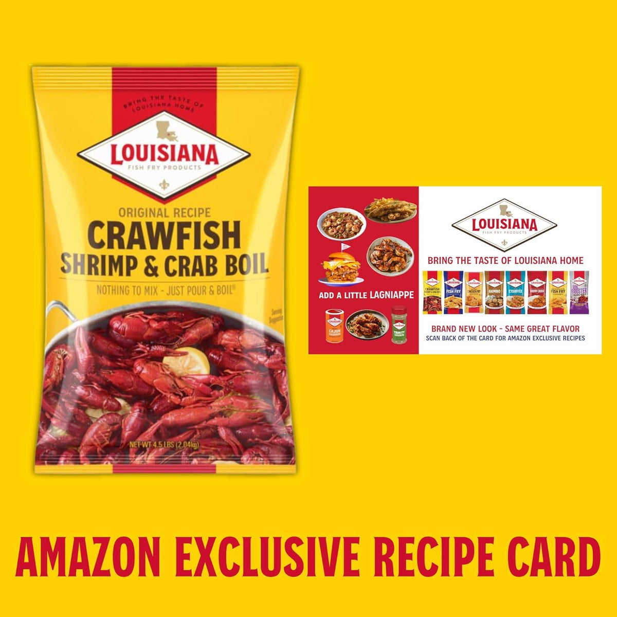 Louisiana Fish Fry Products Crawfish, Shrimp & Crab Boil Seasoning - Spicy Cajun Seafood Powder, Low-Salt, 4.5 lb per bag (Pack of 2)