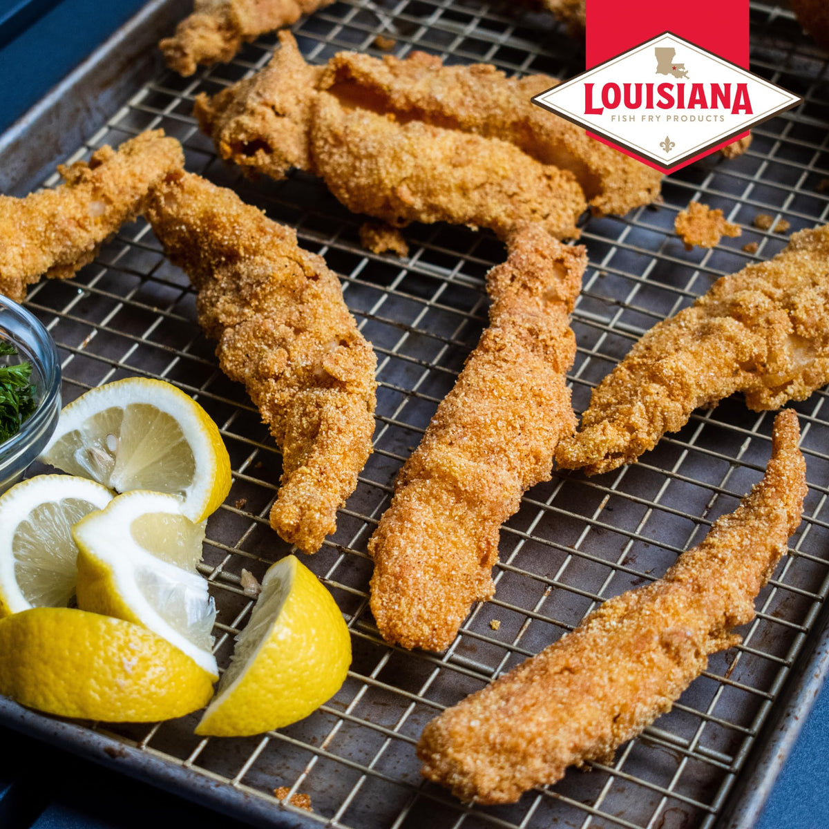 Louisiana Fish Fry Seasoned Fish Fry Mix – 1 Gallon Gift Set for Crispy Cajun Coating