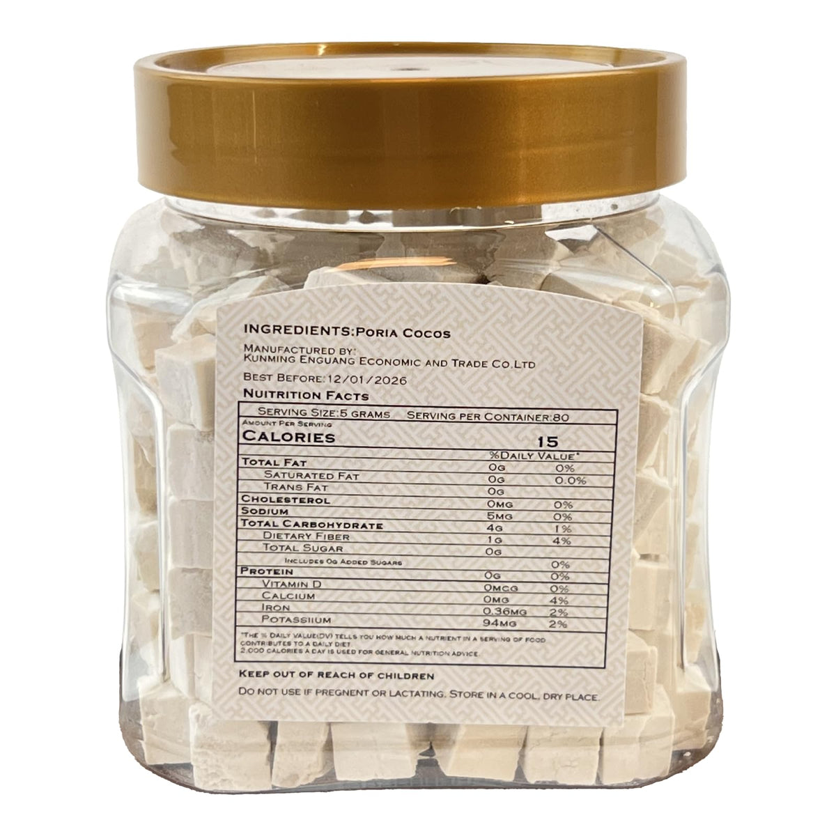 LUCENTIS Poria Cocos Fu Ling 14.1oz (400g) – Pure Herbal Ingredient for Beverages, Soups, Porridge & Baking – No Additives