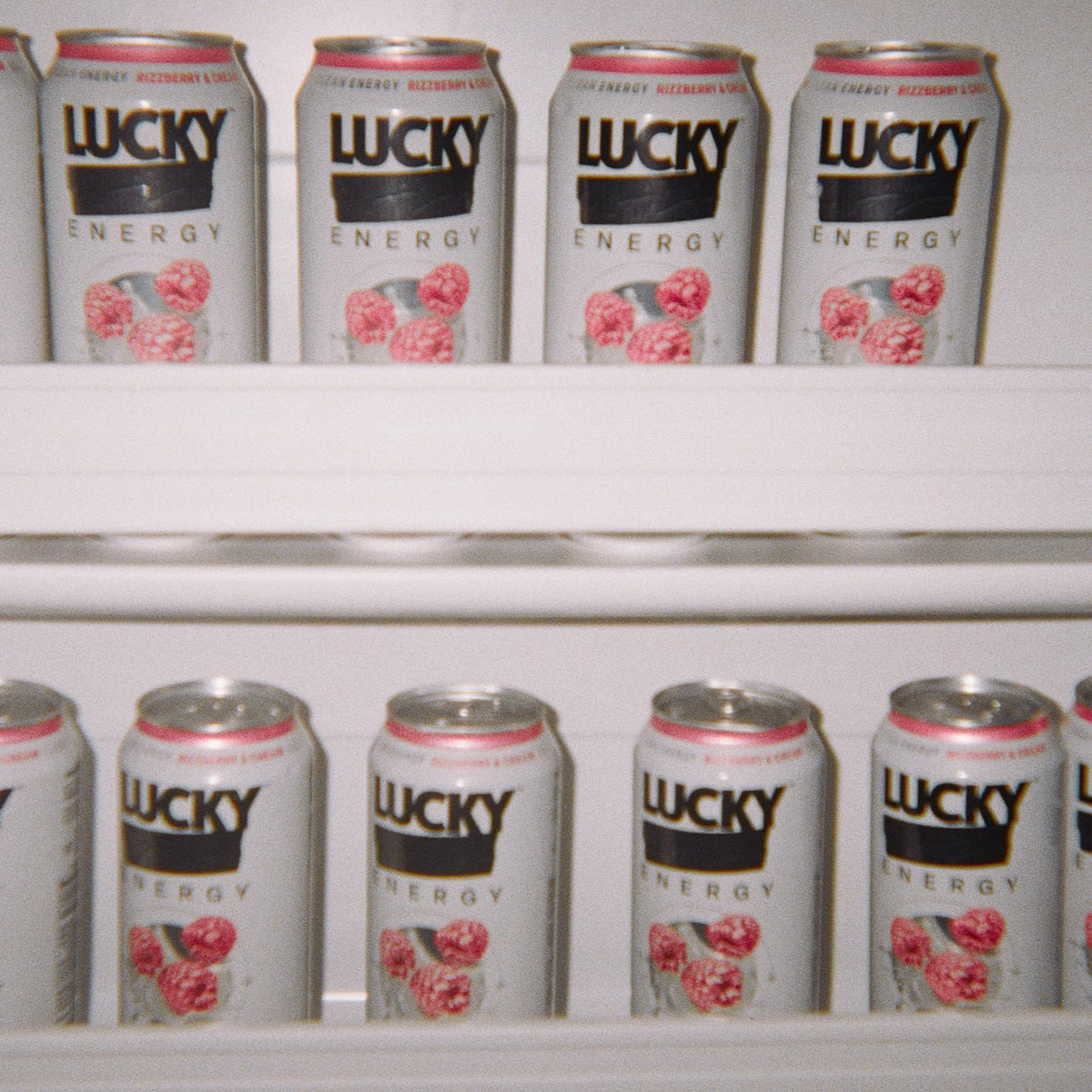 Lucky Energy Sugar Free Energy Drinks - Rizzberry & Cream, 16oz Cans (12-Pack)