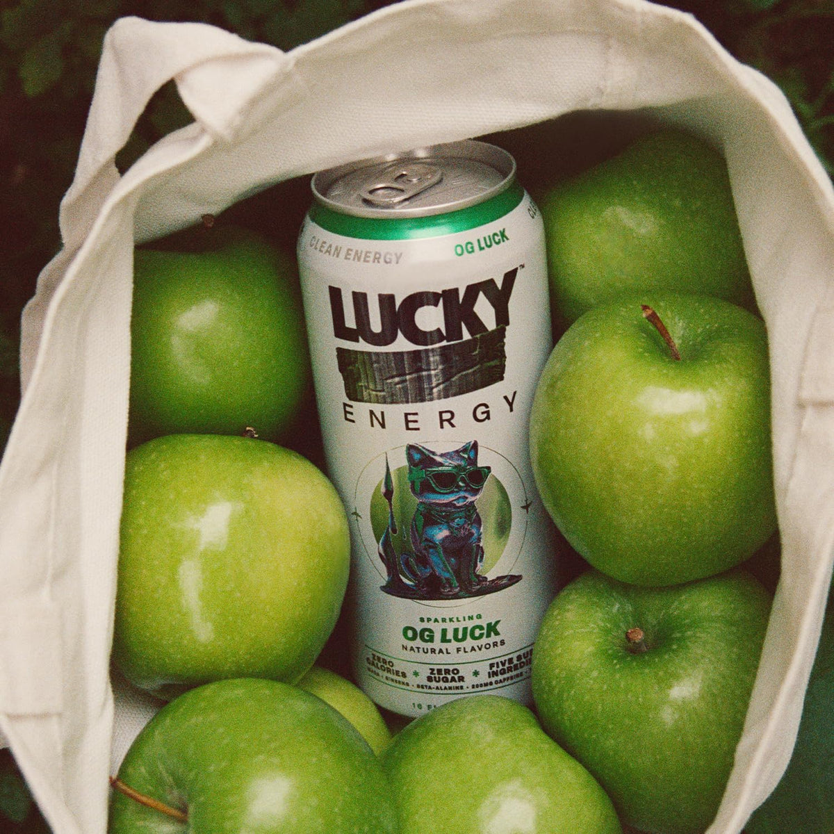 Lucky Energy Sugar Free OG Luck Energy Drinks, 16oz Cans (12-Pack)