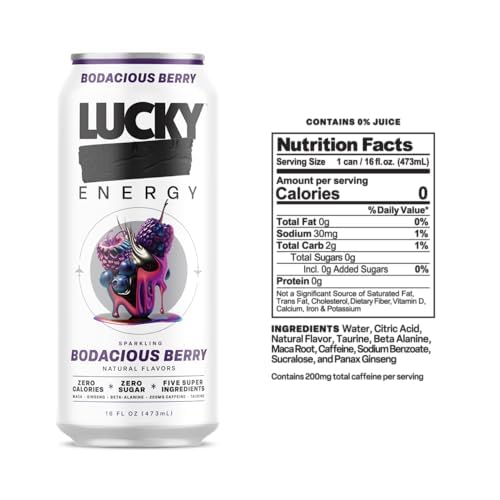 Lucky Energy Sugar-Free 16oz – 10-Can Variety Pack