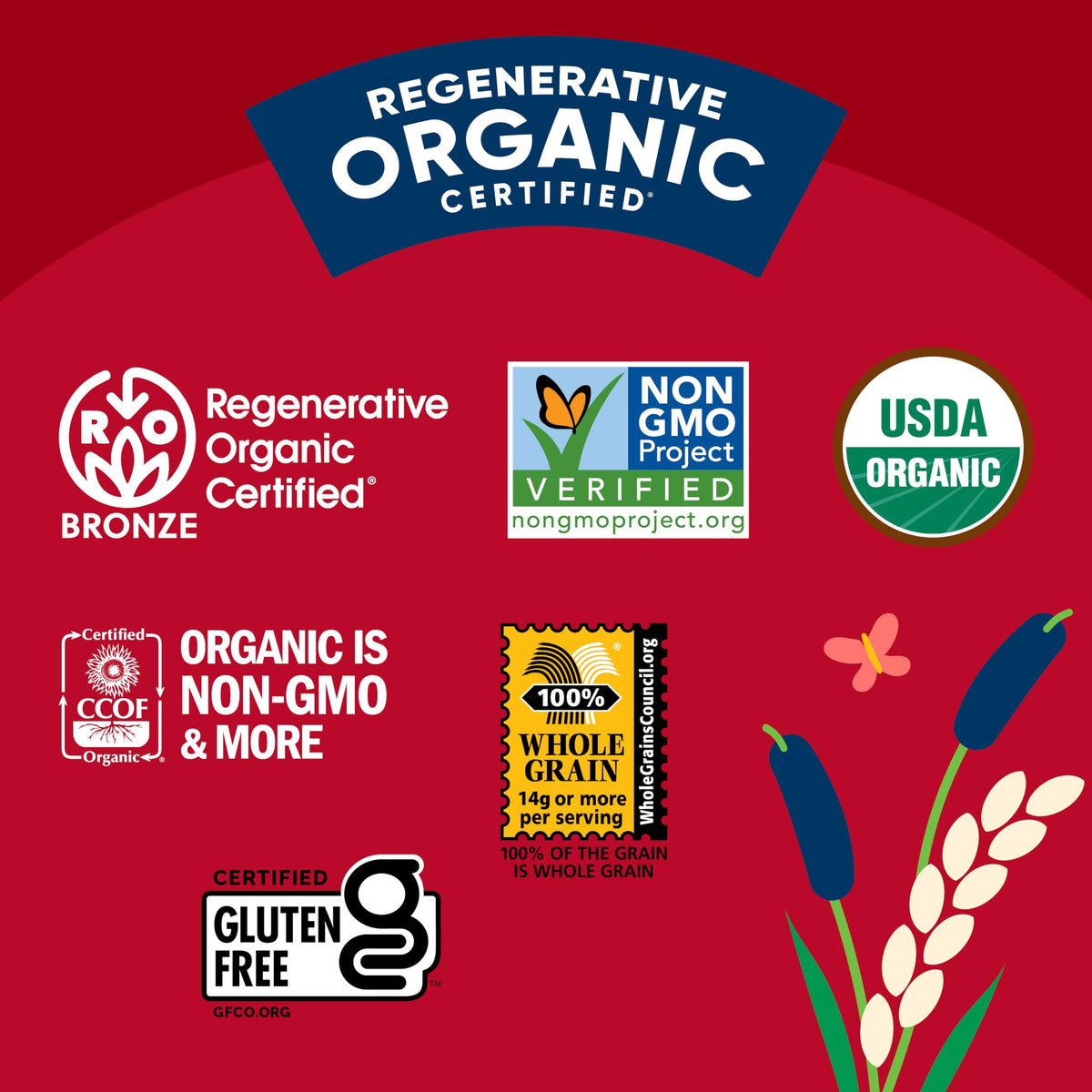 Lundberg Thin Brown Rice Cakes – Red Rice & Quinoa, Regenerative Organic Certified, 6-Pack