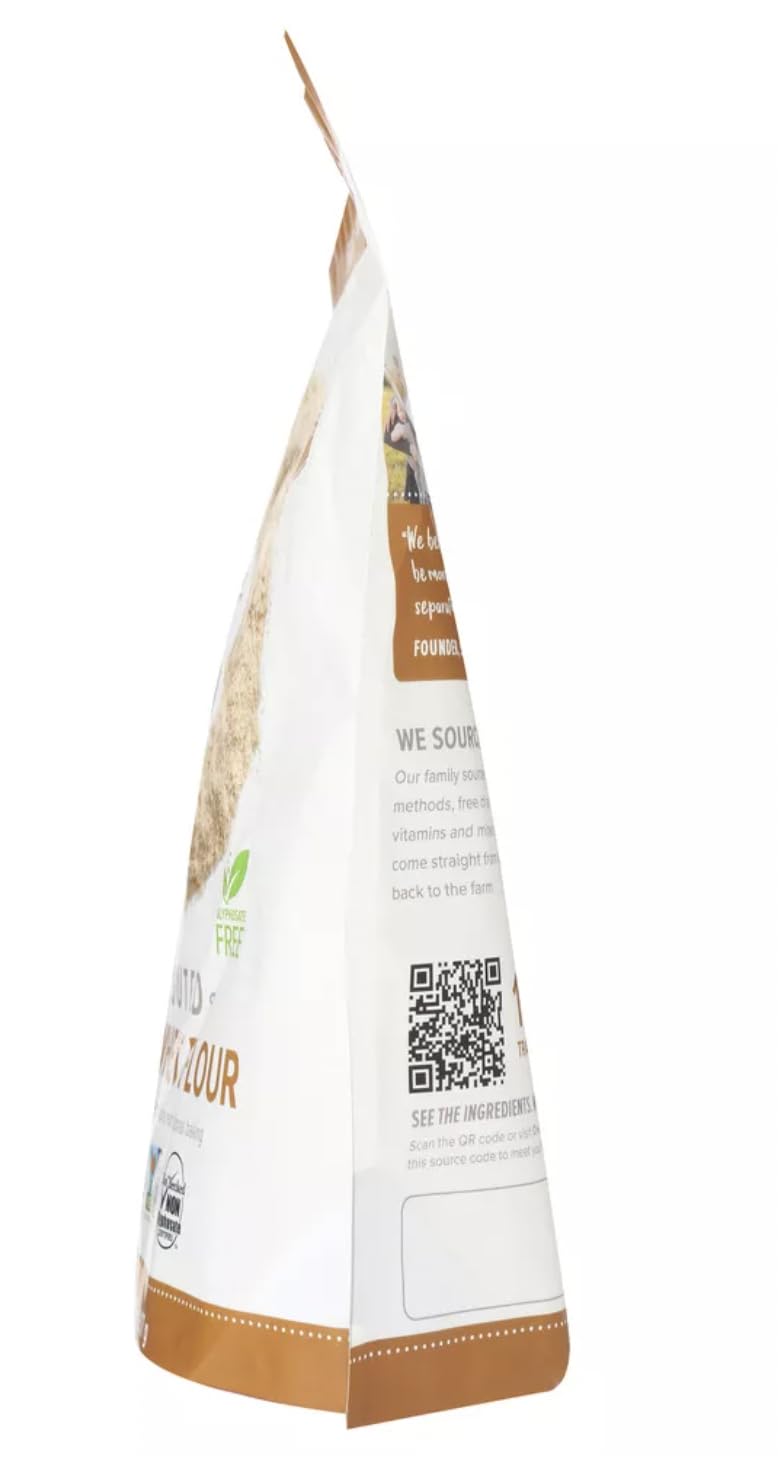 LuxProdX Sprouted Whole Wheat Flour 5lb – Organic, Non-GMO, Vegan, Kosher