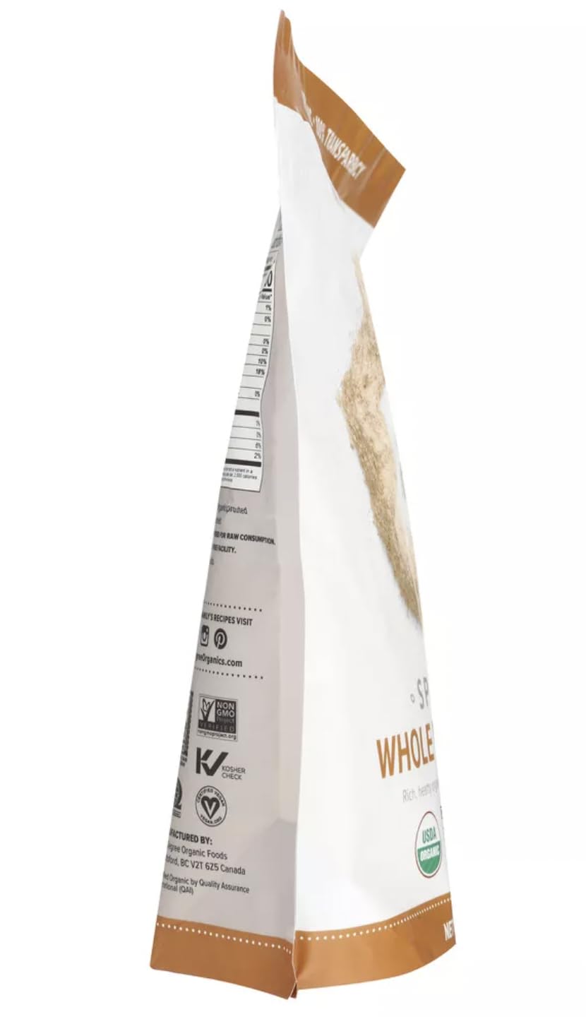 LuxProdX Sprouted Whole Wheat Flour 5lb – Organic, Non-GMO, Vegan, Kosher