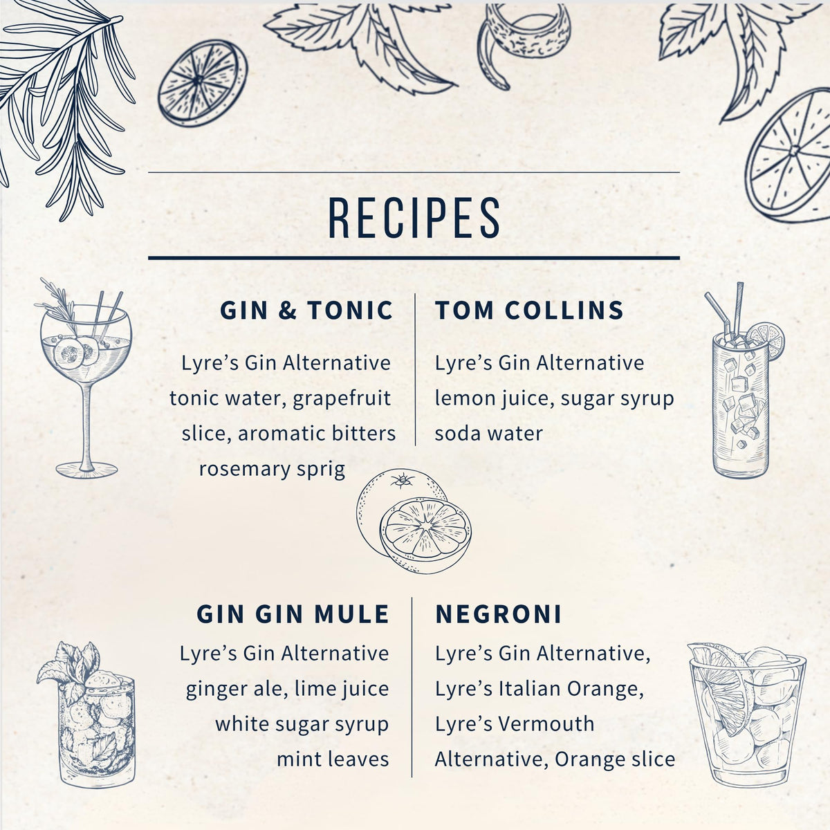Lyre's Gin Alternative — Award-Winning Alcohol-Free London Dry Gin Substitute (23.7 oz)