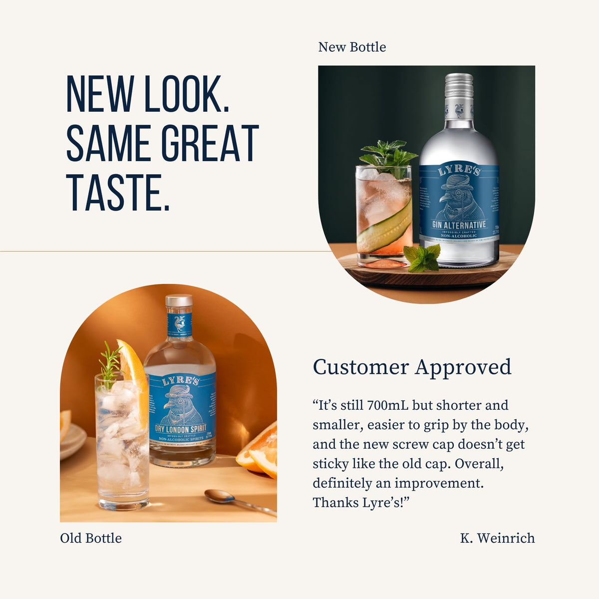 Lyre's Gin Alternative — Award-Winning Alcohol-Free London Dry Gin Substitute (23.7 oz)