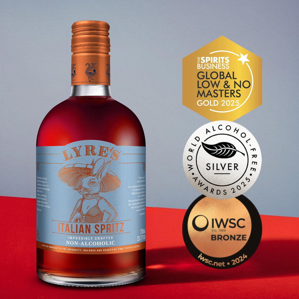 Lyre's Italian Spritz – Premium Non-Alcoholic Bitter Orange Spritz, 700ml Bottle with NEW Screw Cap
