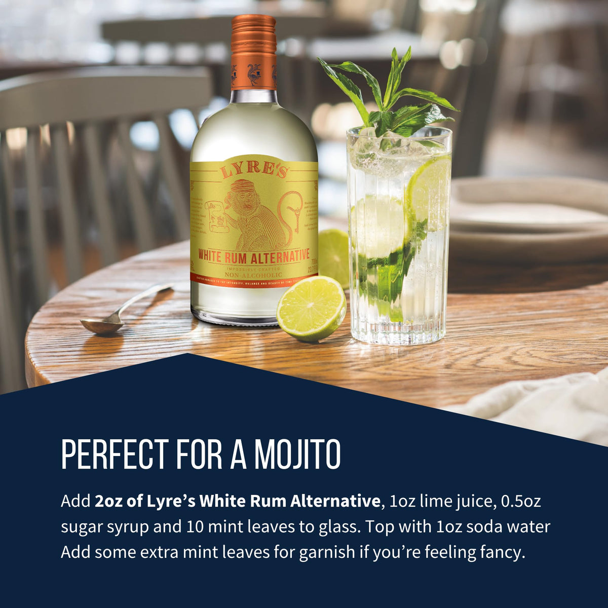 Lyre's White Cane Spirit – Award-Winning Non-Alcoholic White Rum Alternative (0% ABV) 700ml