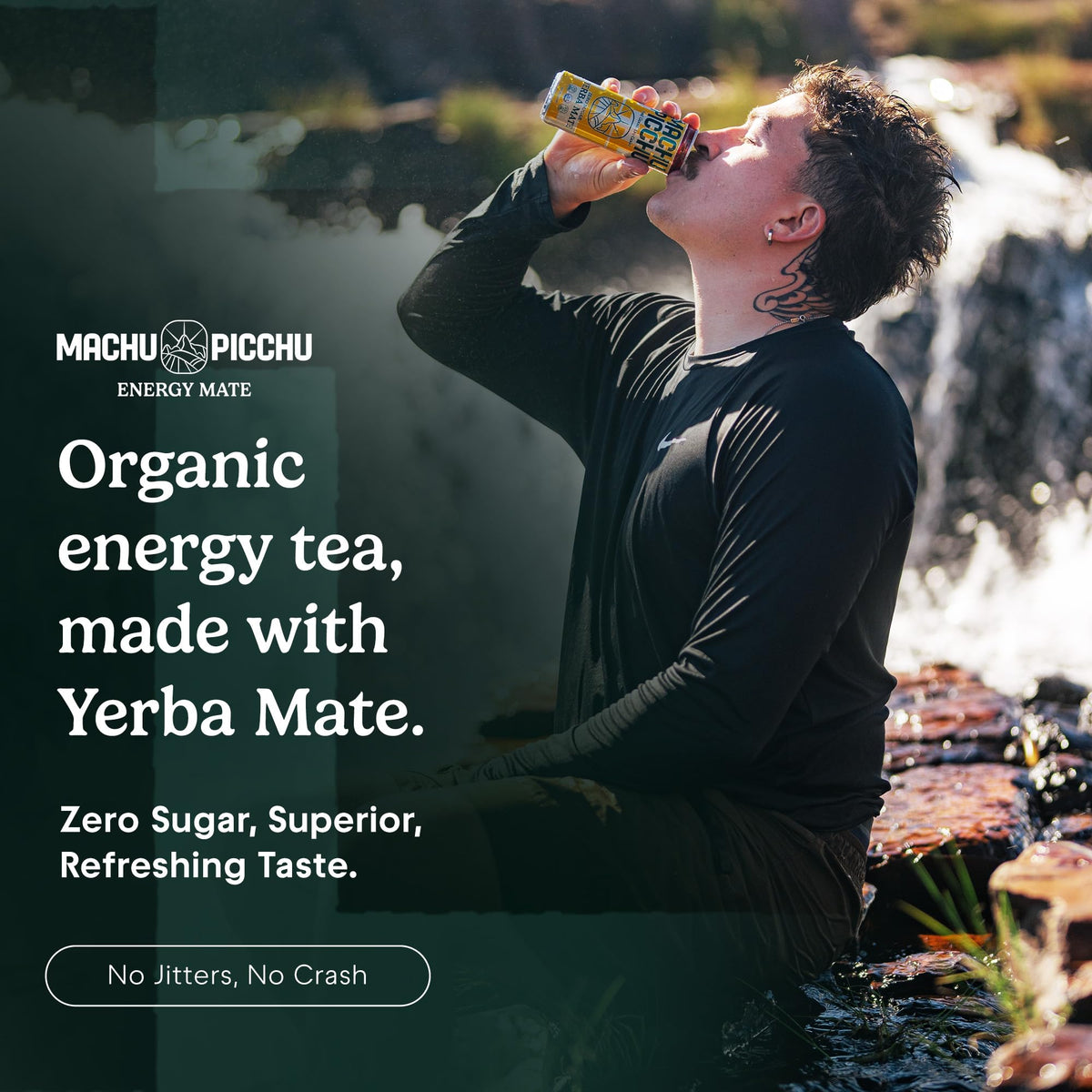 MACHU PICCHU 12-Pack Wild Berry Energy Mate: Zero Sugar, 120mg Organic Caffeine, Non-Carbonated