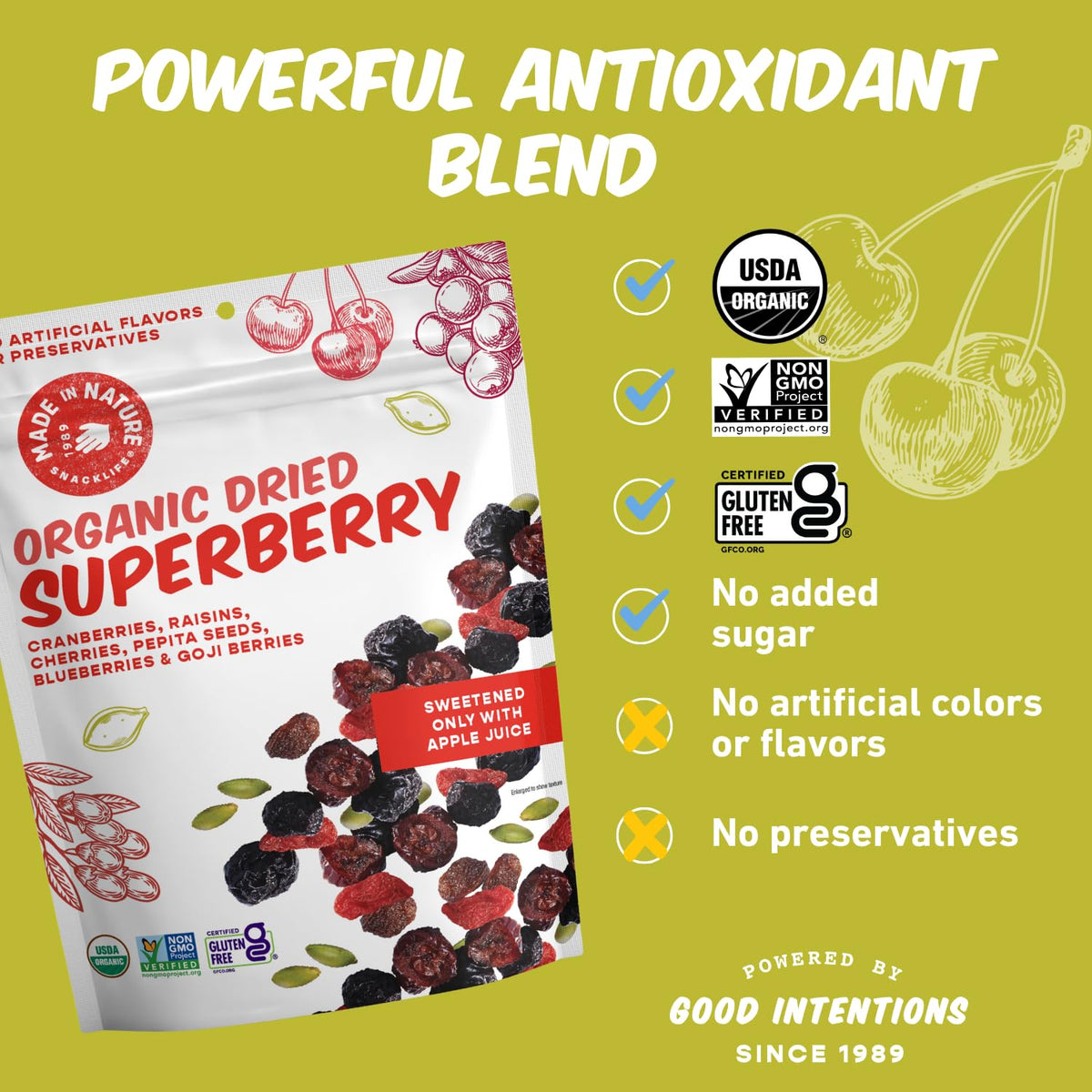 Made In Nature Organic Superberry Fruit Fusion – 24 oz Trail Mix, Non-GMO, Gluten Free