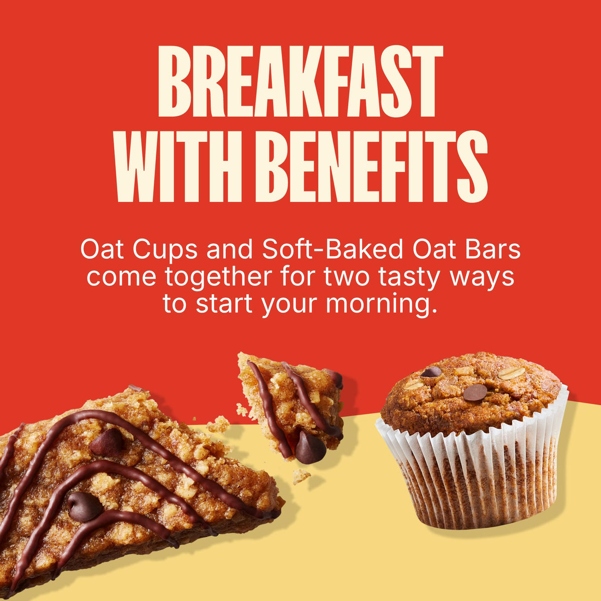 MadeGood Mornings Soft-Baked Oat Bars & Oat Cups Variety Pack (30 Count) – Organic, Allergen-Friendly