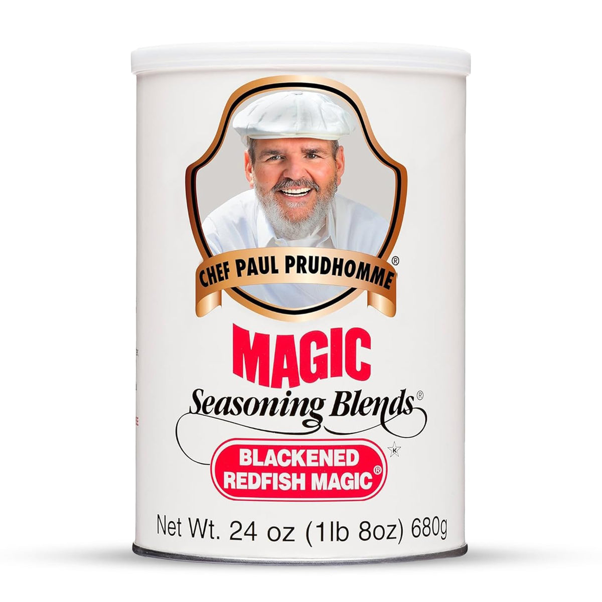 Magic Seasoning Blends Chef Paul Blackened Redfish Magic – Cajun Flavor, Gluten-Free, No MSG | 24 oz Canister