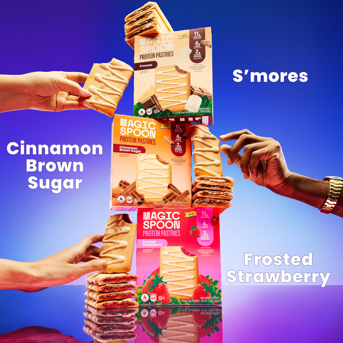 Magic Spoon Frosted Strawberry Pastries – 15g Protein, 4g Net Carbs, Gluten Free (3 Boxes)