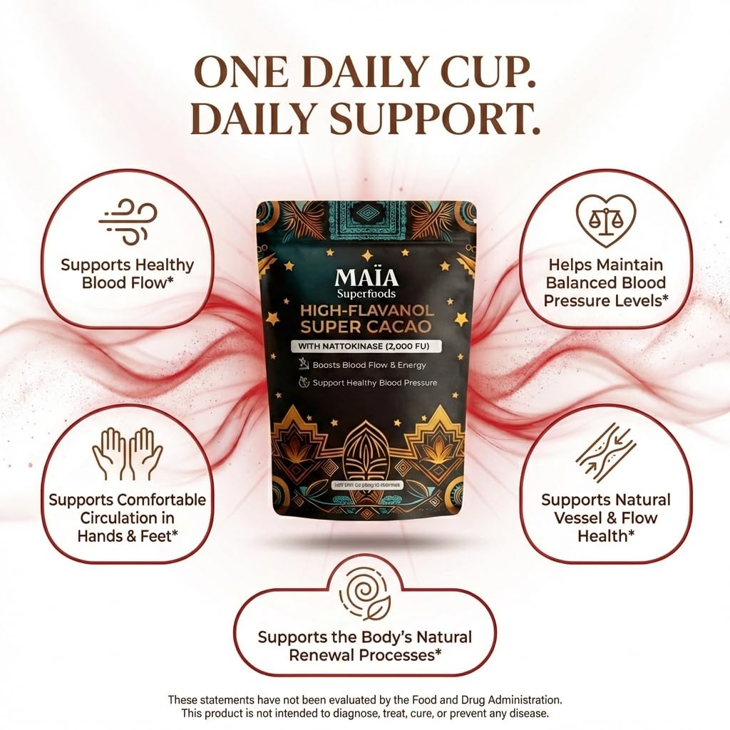 Maia Ceremonial Cacao | Super Cacao | High Flavanols for Healthy Blood Pressure & Gentle Energy | Theobromine