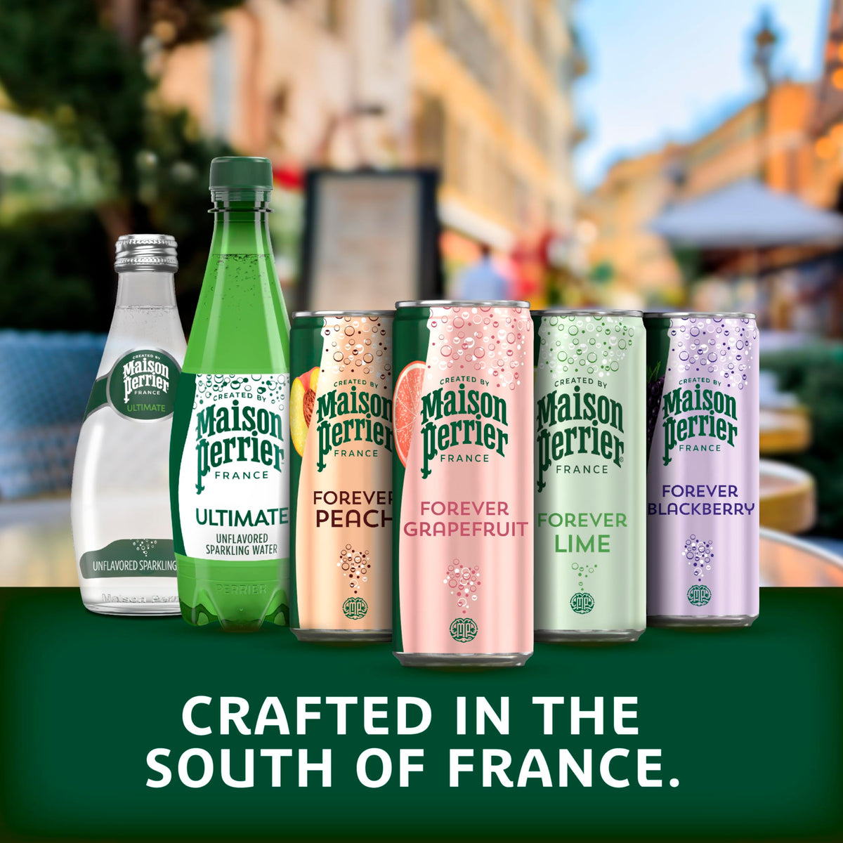 Maison Perrier Forever Blackberry Sparkling Water – 3-Pack, 11.15 oz Cans, Zero Calories
