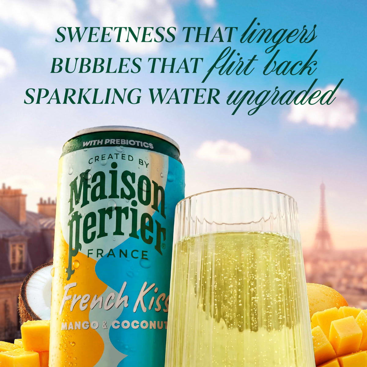 Maison Perrier French Kiss Mango & Coconut Sparkling Juice – 24 Pack