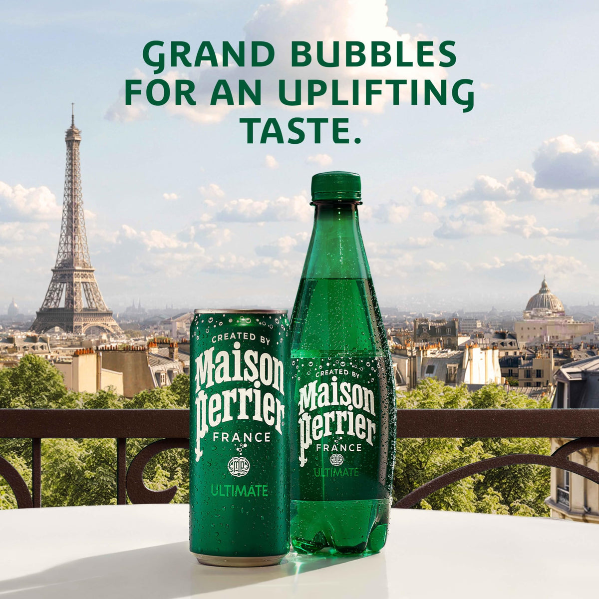 Maison Perrier Ultimate Sparkling Water – 11.15 fl oz Cans, 3 Pack (8 Cans Each)