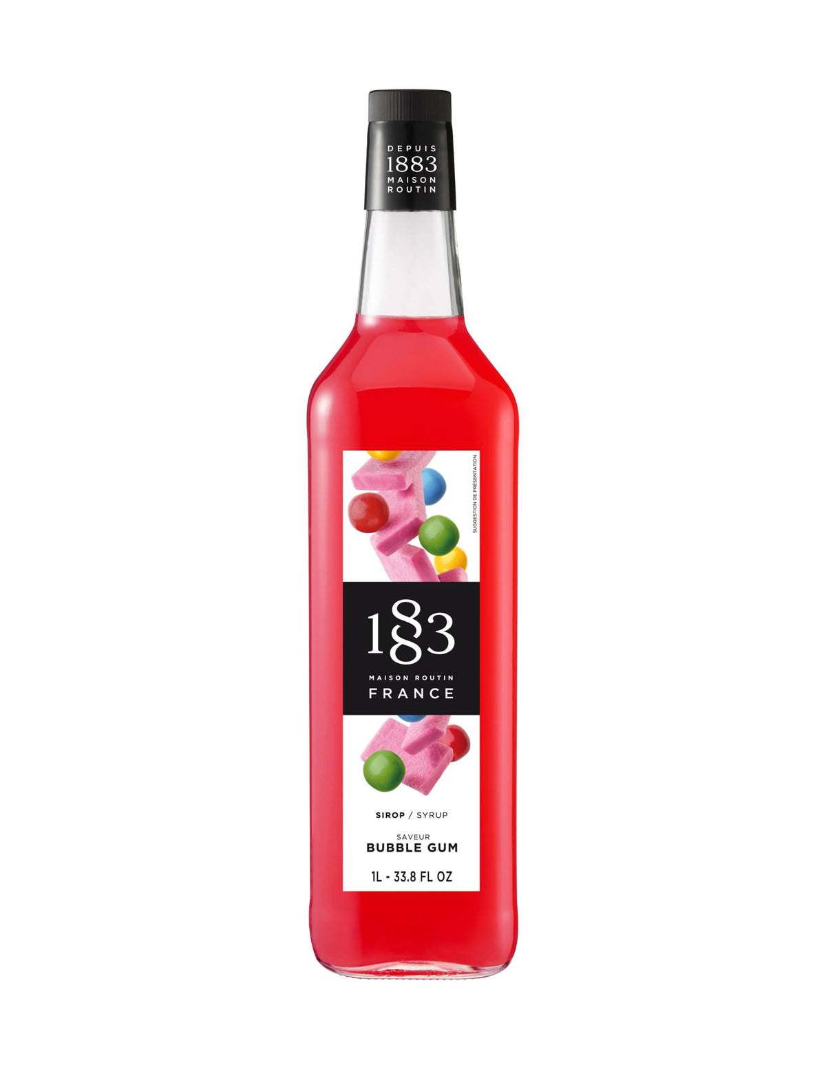 1883 Bubblegum Syrup for Drinks – 1L Glass Bottle, Made in France | 1883 MAISON ROUTIN