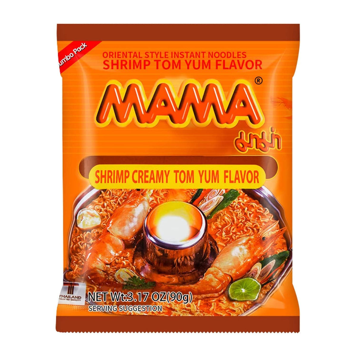 Mama Ramen Thai Noodle – 24 Bags, 4 Flavors + Long Handle Spoon