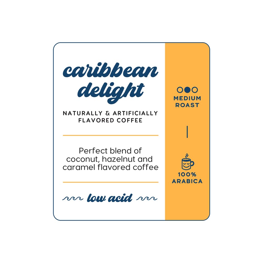 Manatee Gourmet Coffee Caribbean Delight – Whole Bean, Medium Roast, 2 lb Bag (32 oz)