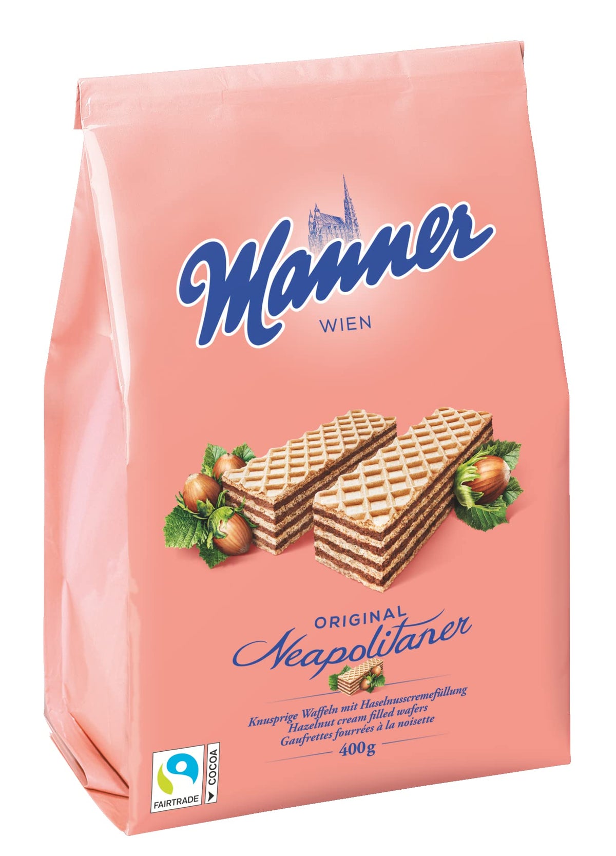 Manner Original Neopolitaner Hazelnut Wafers – 2-Pack, Made in Austria