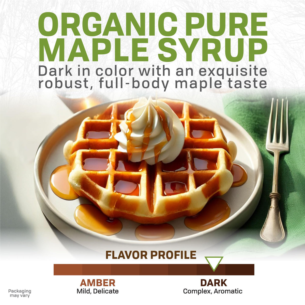 Maple Valley Organic Pure Maple Syrup - Dark & Robust, 16oz Glass Bottle