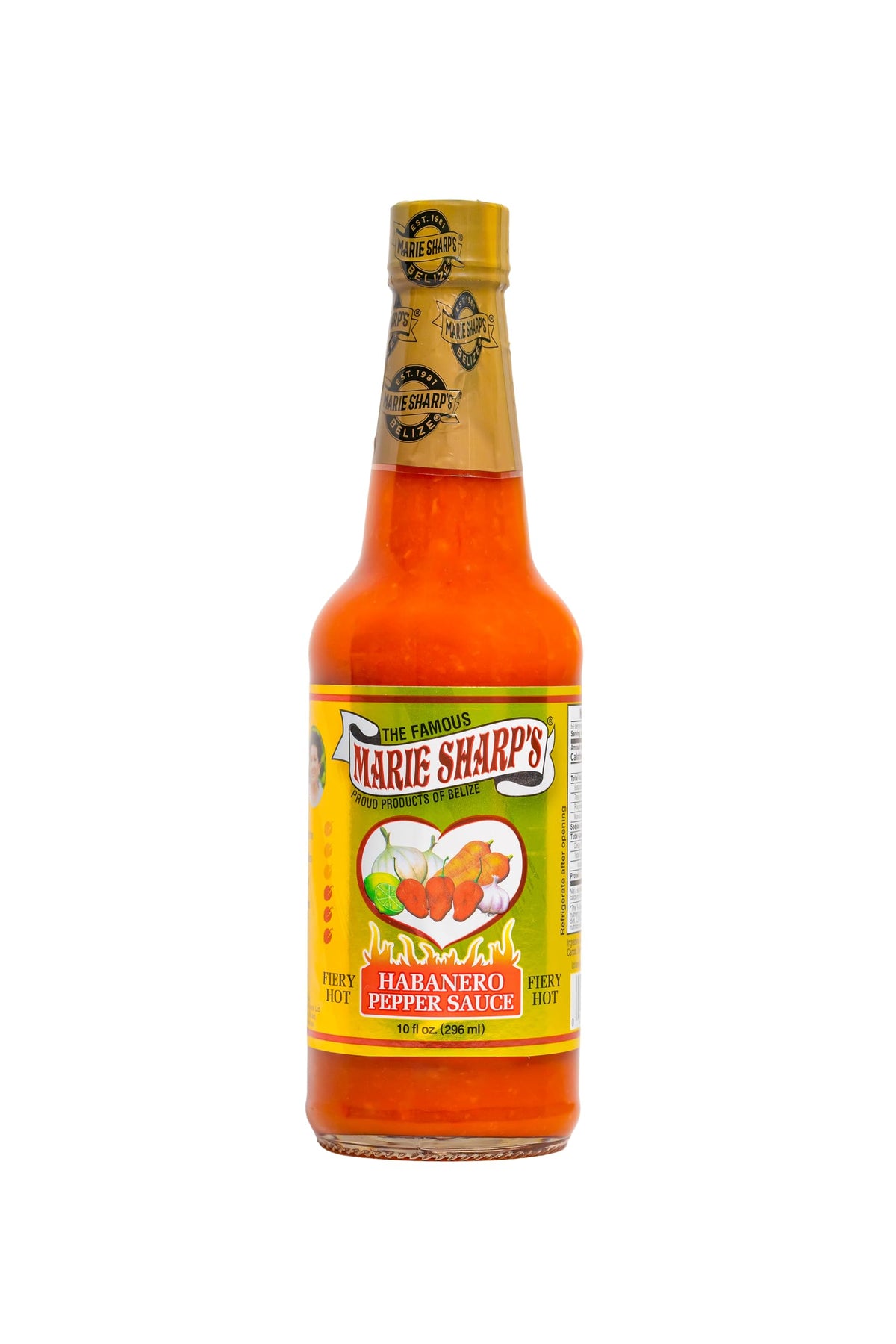 Marie Sharp's Fiery Hot Habanero Sauce – Extra Hot Belizean Flavor, 10 oz (Pack of 2) – All-Natural, Gluten-Free