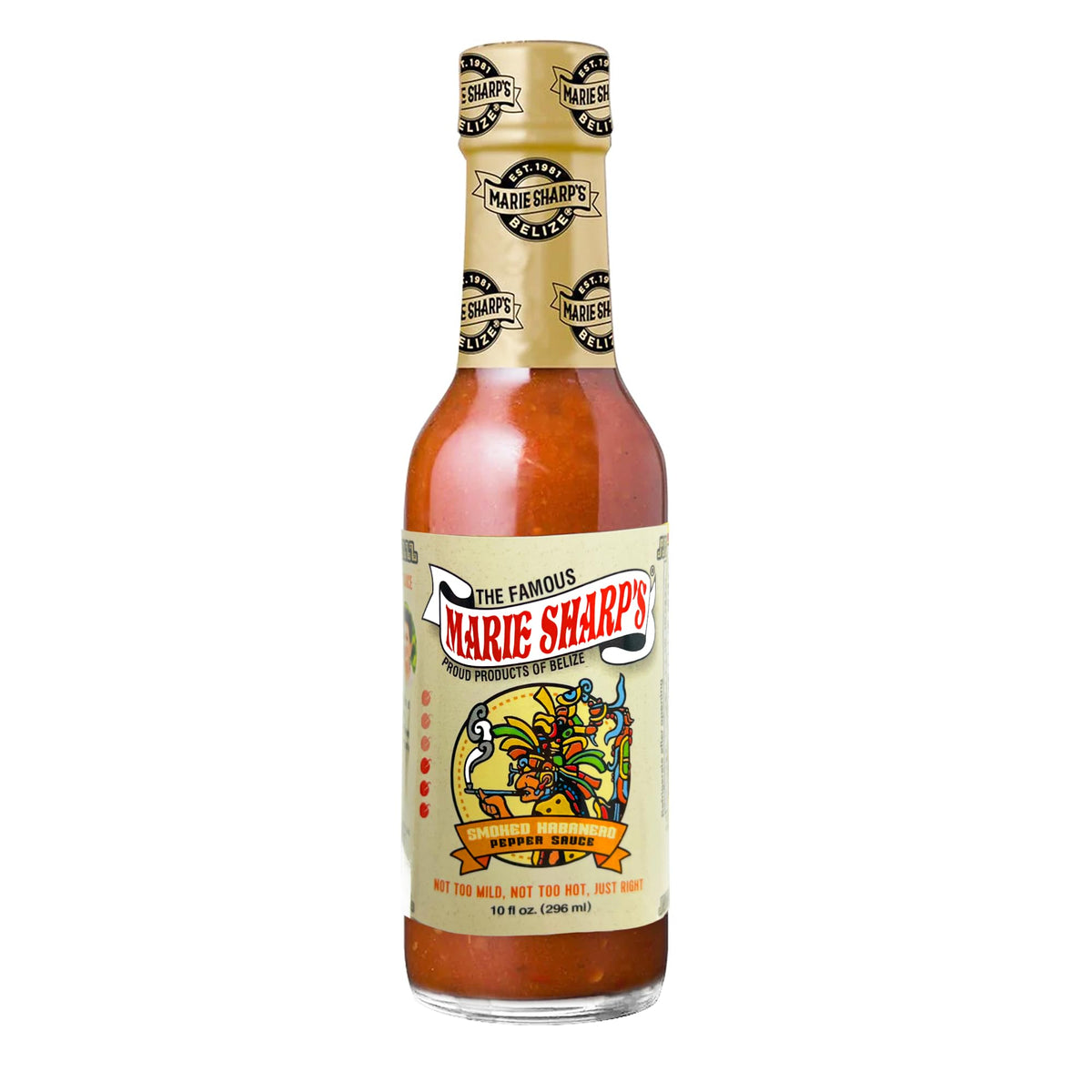 Marie Sharp’s Smoked Habanero Pepper Sauce – 10 oz (Pack of 3) | Belizean All-Natural Gluten-Free Hot Sauce