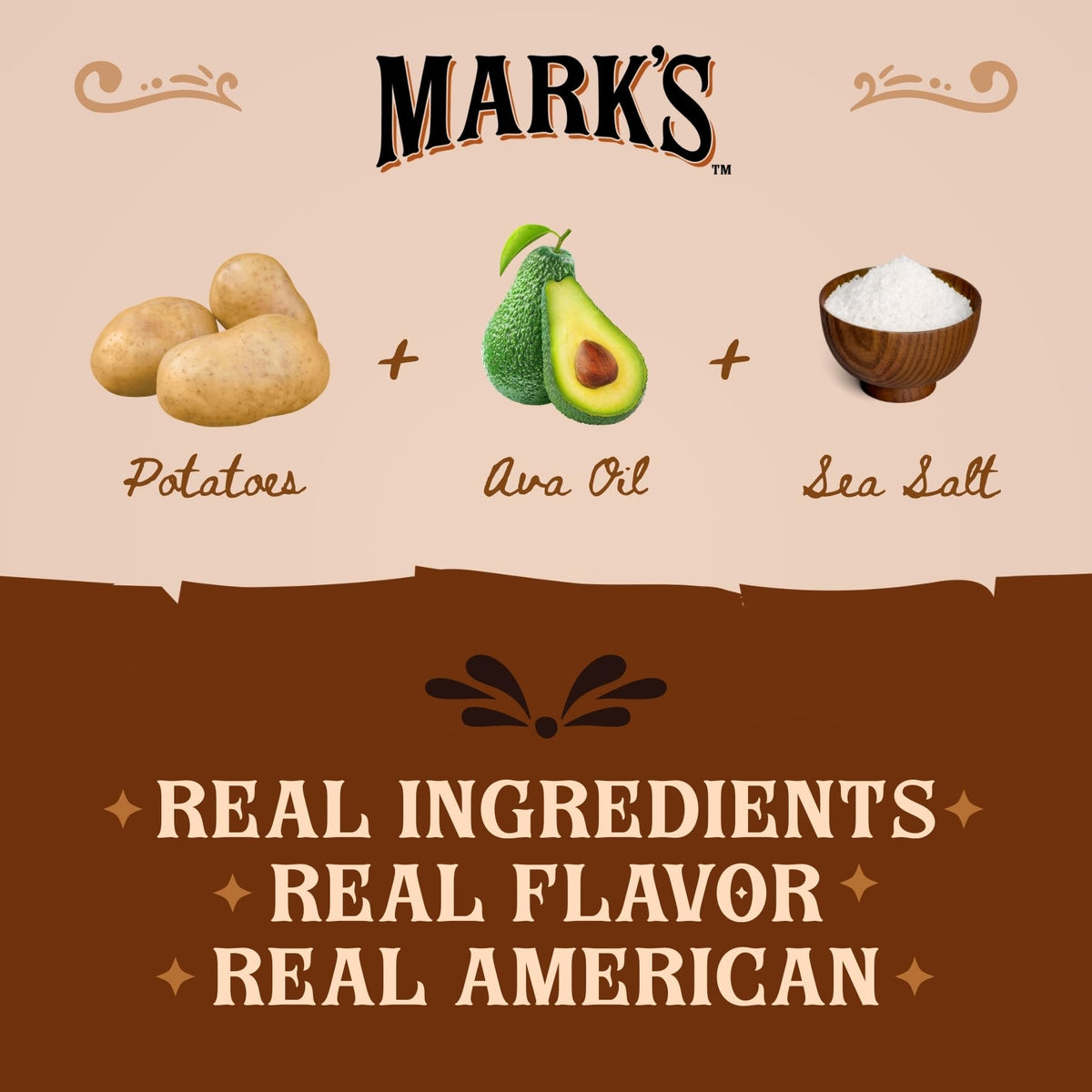 Mark’s Kettle Cooked Avocado Oil Potato Chips – Sea Salt, Gluten Free & Seed Oil Free (1 oz, Pack of 24)