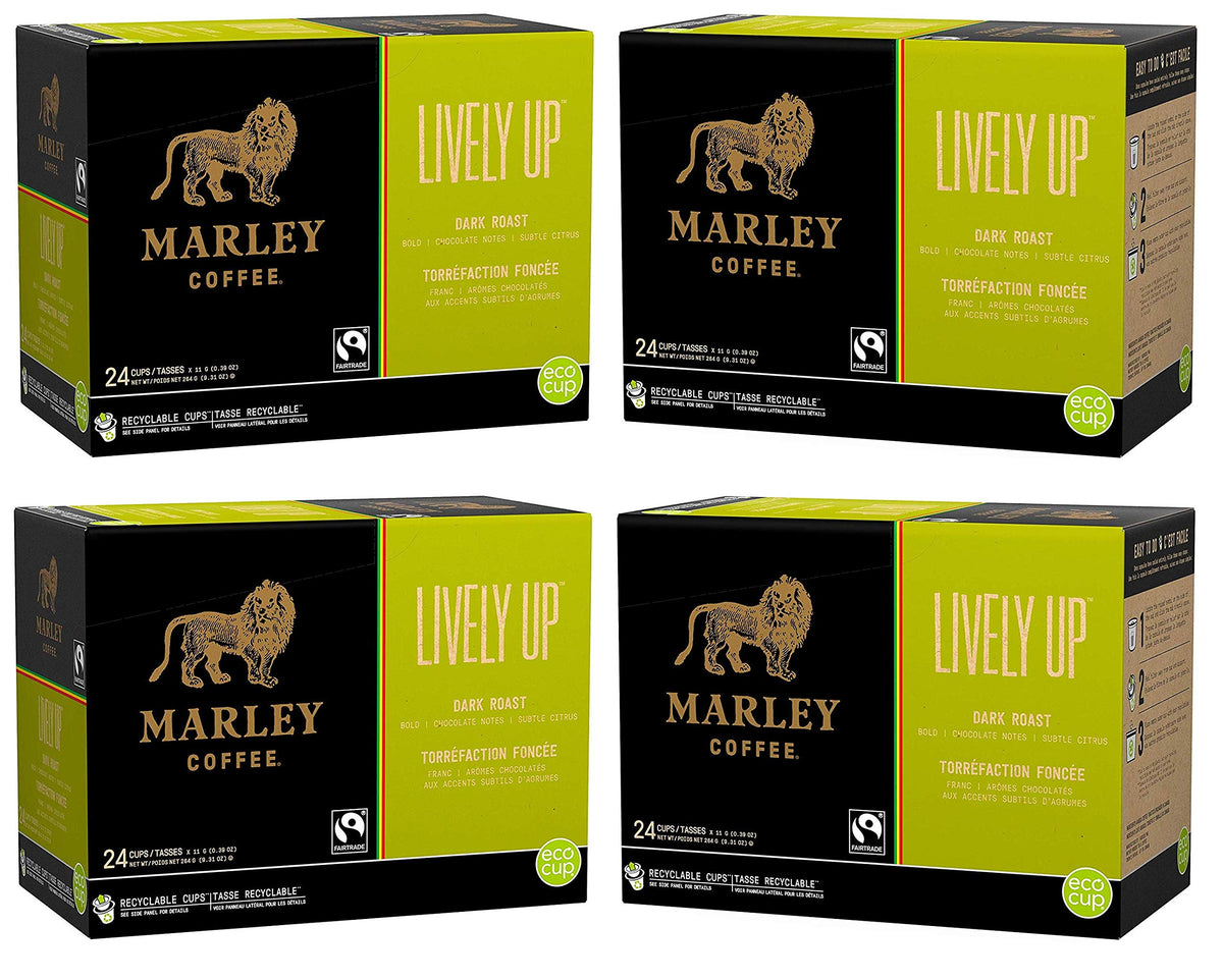Marley Coffee Lively Up! RealCup Organic Espresso Roast – Keurig K-Cup, 96 Count