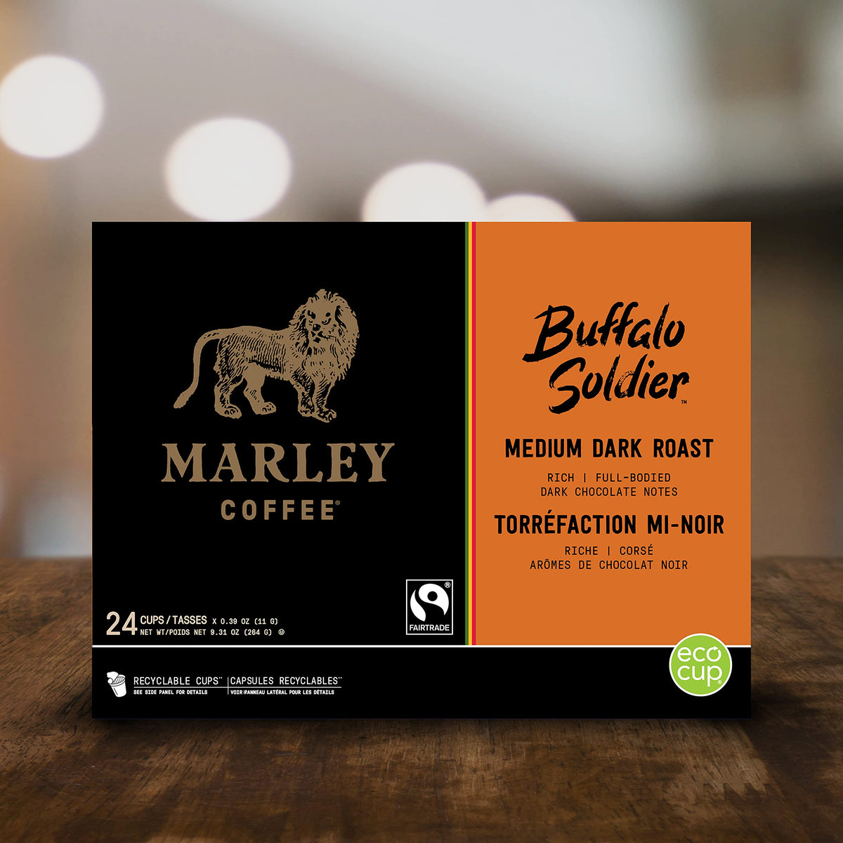 Marley Coffee Buffalo Soldier K-Cup Compatible Capsules – Medium-Dark Roast, 24 Count (Packaging May Vary)