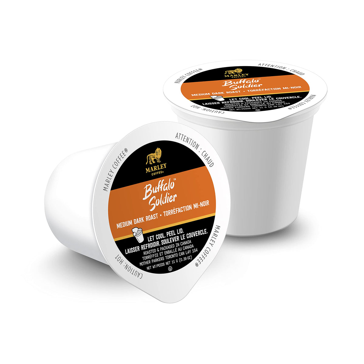 Marley Coffee Buffalo Soldier K-Cup Compatible Capsules – Medium-Dark Roast, 24 Count (Packaging May Vary)