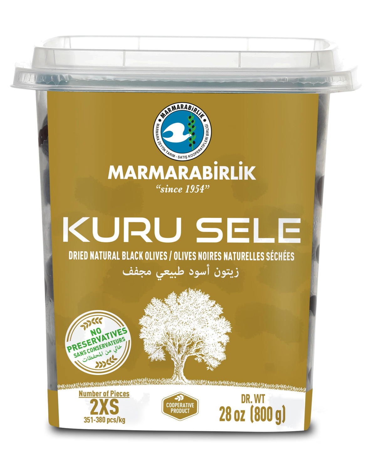 Marmarabirlik Black Olives – Turkish Dry-Cured, Hand-Picked, 28 oz | Vegan, Kosher & Halal
