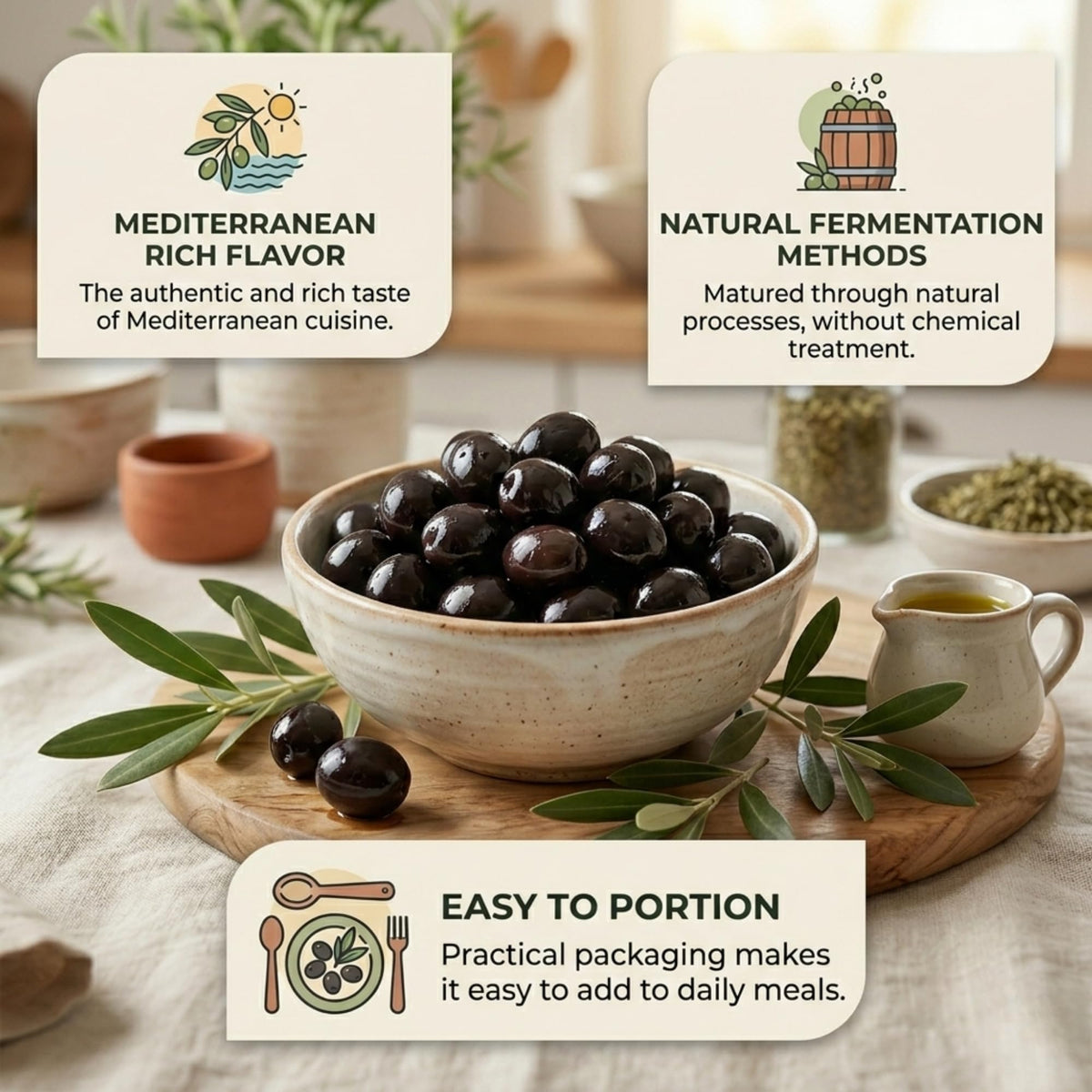 Marmarabirlik Black Olives – Turkish Dry-Cured, Hand-Picked, 28 oz | Vegan, Kosher & Halal