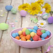 MASHBOX Easter Mini Eggs Rainbow Colors – 2 lb Milk Chocolate with Crisp Sugar Shell