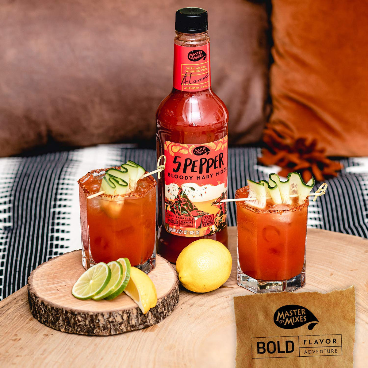 Master of Mixes 5 Pepper Extra Spicy Bloody Mary Mix – Ready-To-Use 1.75L (Pack of 3)