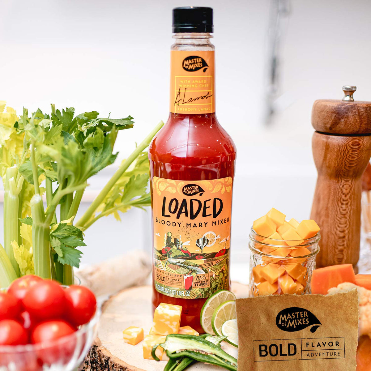 Master of Mixes Loaded Bloody Mary Drink Mix – Ready to Use, 1.75L Bottle, Pack of 3