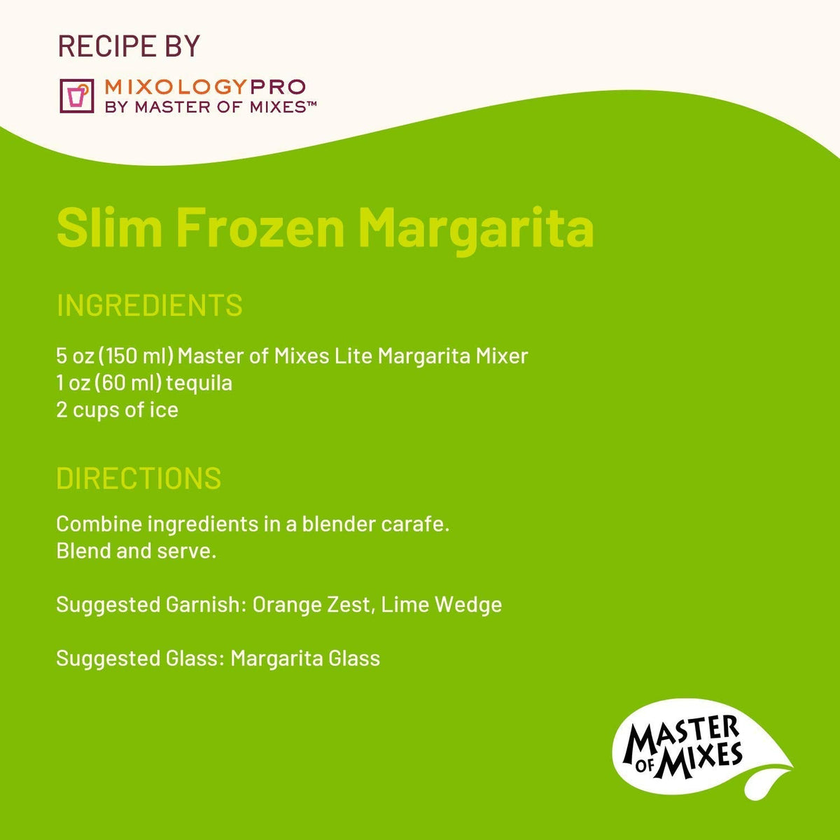Master of Mixes Margarita Lite Drink Mix – Sugar-Free Margarita, 1.75L Bottle, 3-Pack