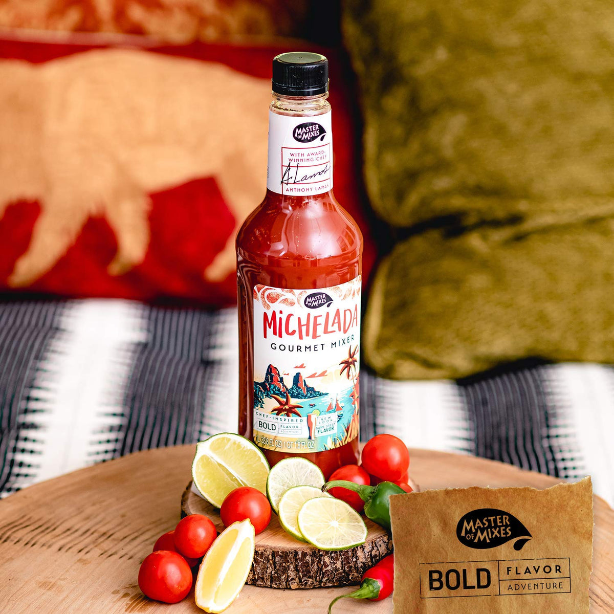 Master of Mixes Michelada Drink Mix – Ready-To-Use, 3 x 1L Bottles