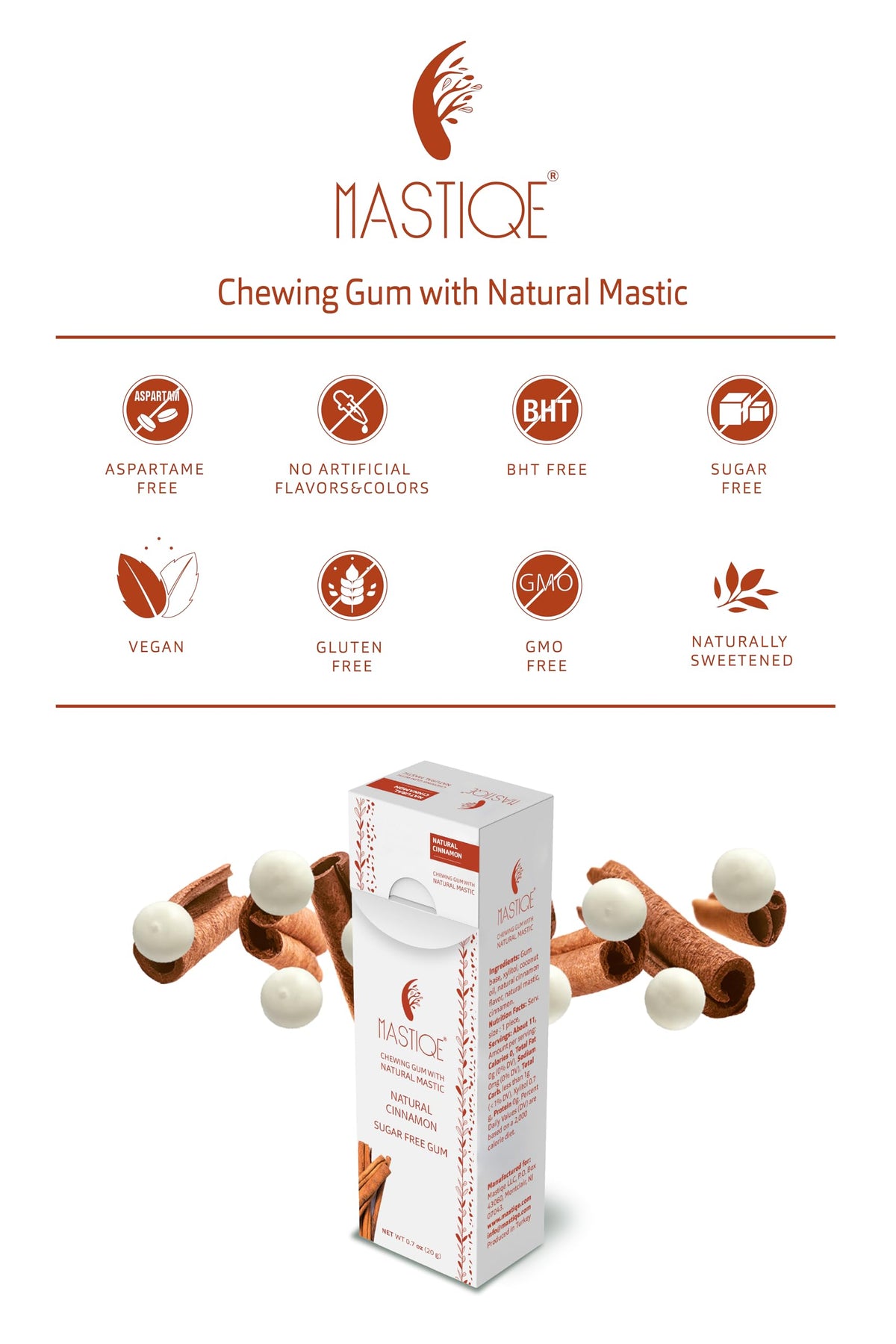 Mastiqe Sugar Free Hard Chewing Gum with Natural Mastic – Variety Pack