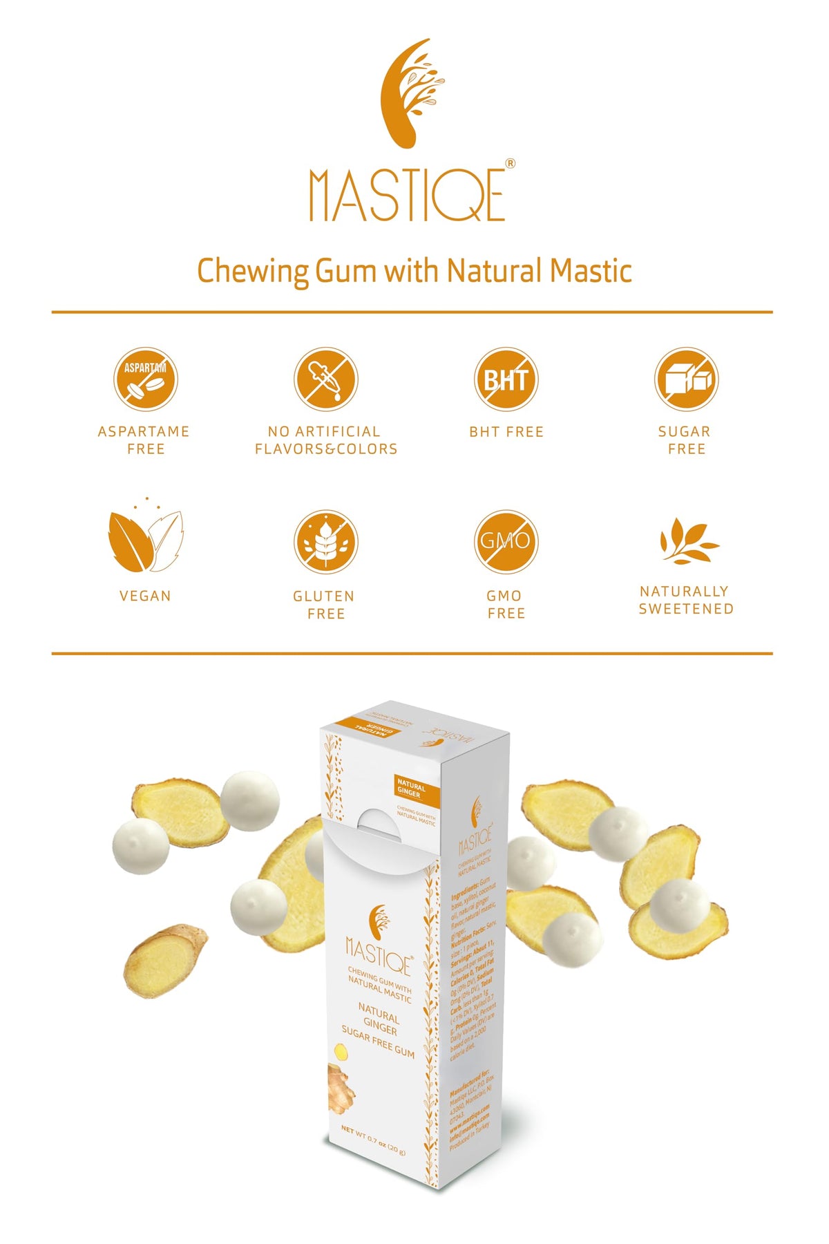 Mastiqe Sugar Free Hard Chewing Gum with Natural Mastic – Variety Pack